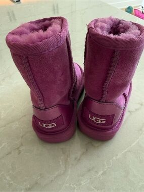 UGG Short Shearling Boots in Purple
